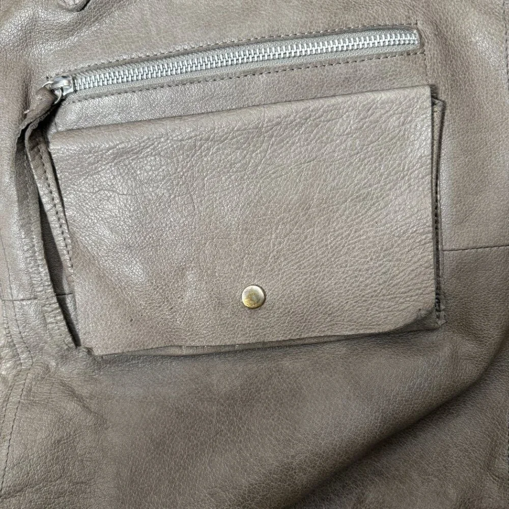 Day & Mood Hobo Gray Bag 100% Leather Two Handle